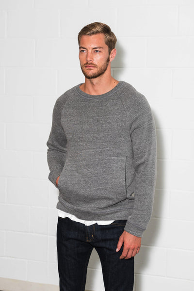 Men's French Terry Kangaroo Pocket Crew Neck Sweatshirt – Mika Jaymes