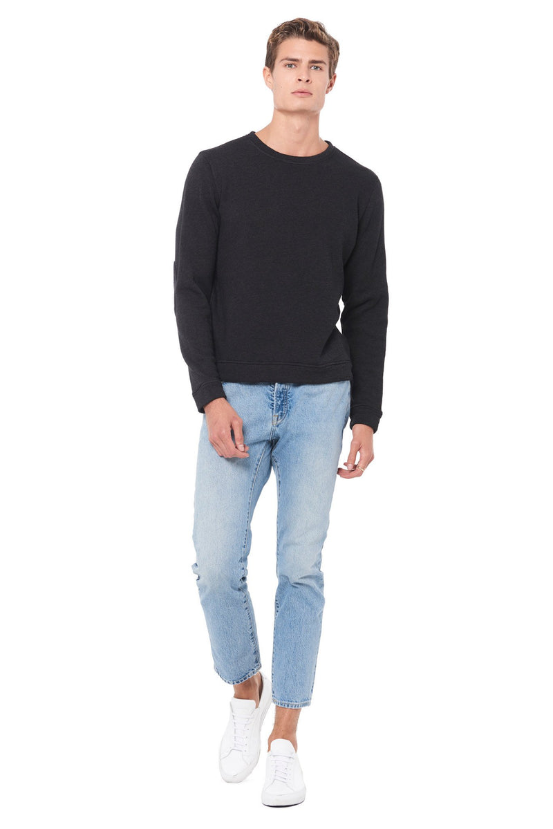 Men's French Terry Patch Sleeve Sweatshirt