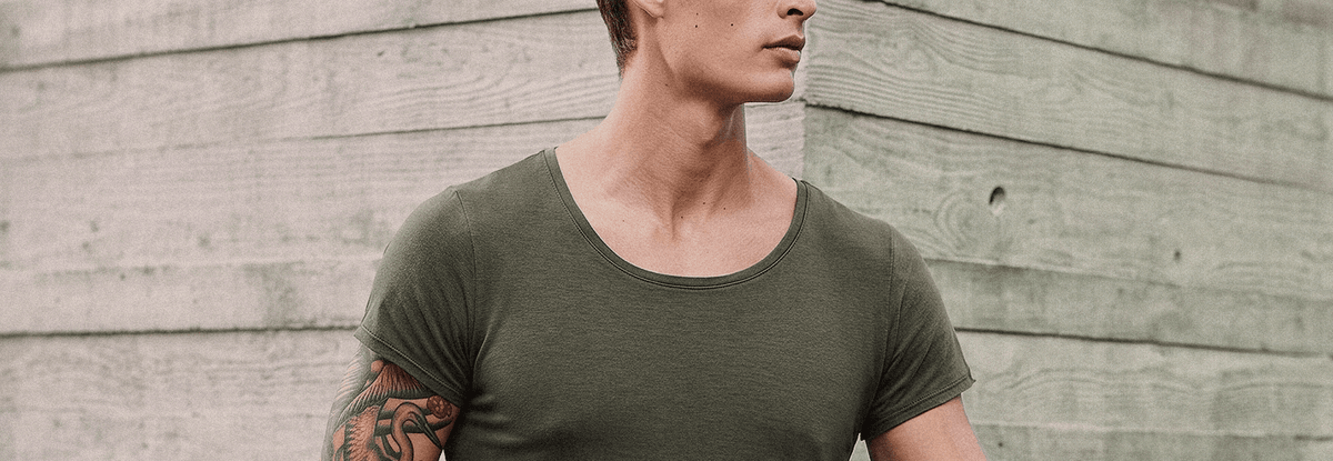 Men's Modal Wide Neck Tees