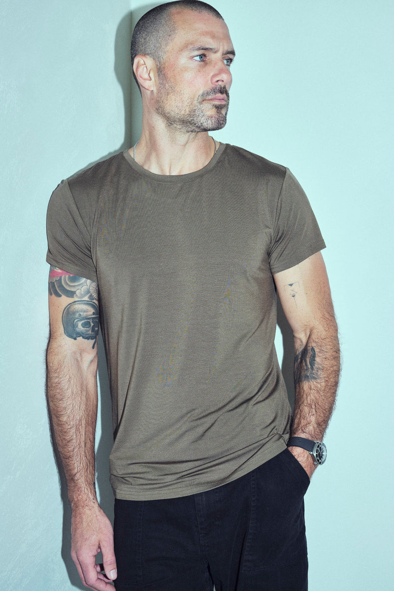 Men's Modal Crew Neck Tee — Herb