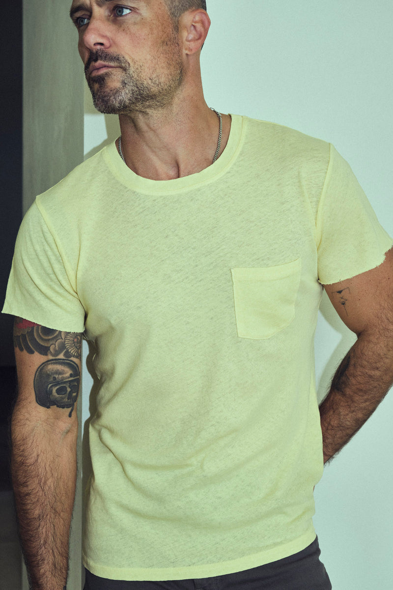 Men's Linen Blend Pocket Tee