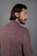 Men's Soft Knit Melange Cardigan Sweater — Mika Jaymes (view 2)