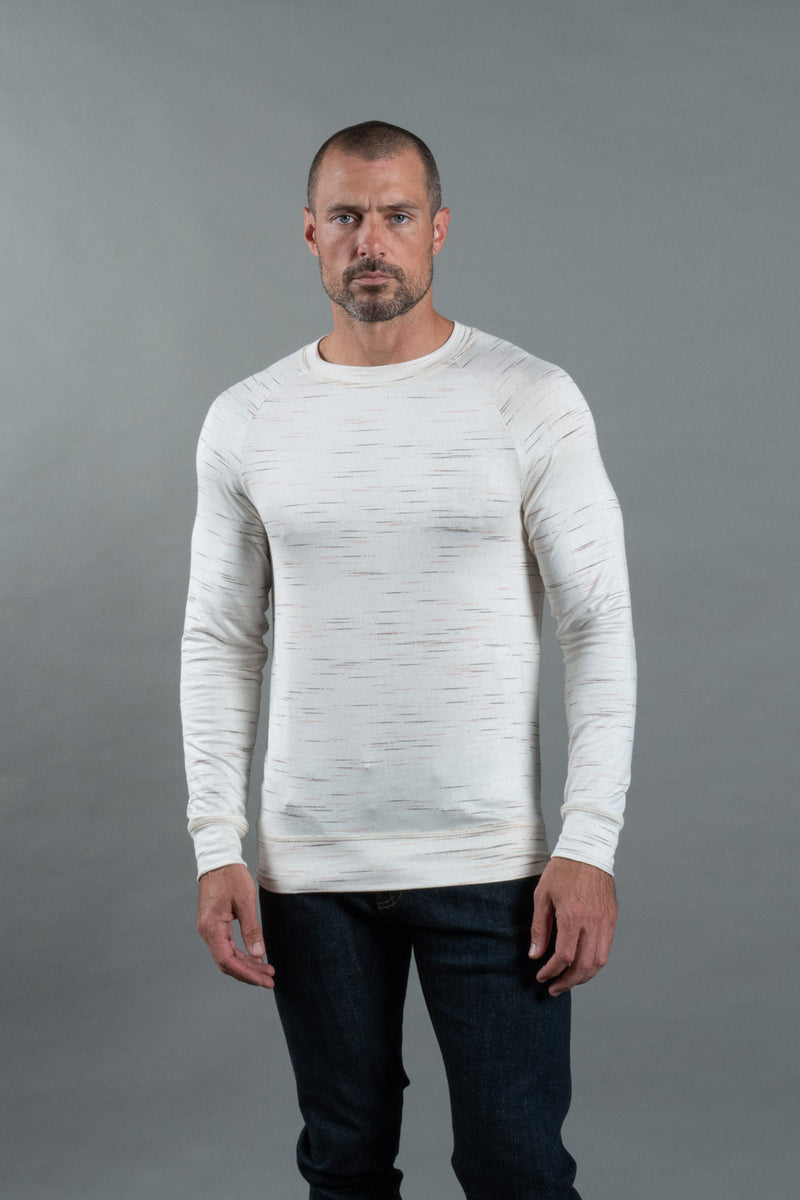 Men's Pullover Sweater - Cream / Pink / Brown Multi-Color Knit — Default