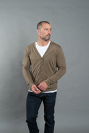 Men's Tri-Blend Cardigan Sweater — Mika Jaymes (view 6)