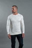 Men's Pullover Sweater - Cream / Pink / Brown Multi-Color Knit - view 2