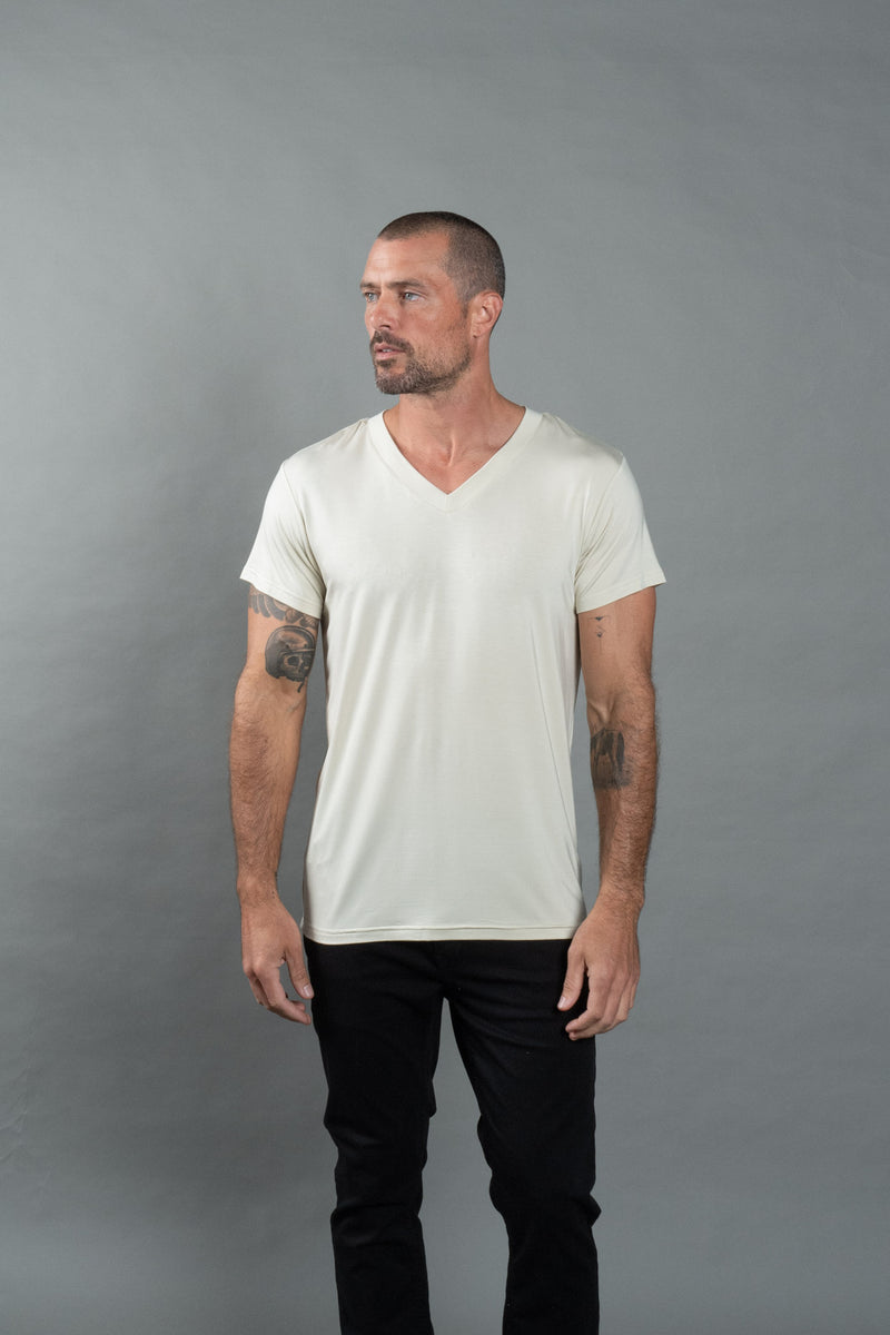 Men's Modal Classic V-Neck Tee — Clay