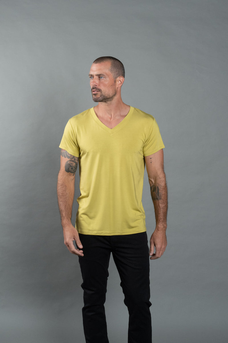 Men's Modal Classic V-Neck Tee — Moss