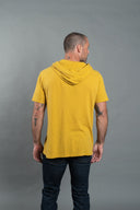 Men's Linen Blend Short Sleeve Hoodie — Mika Jaymes (view 6)