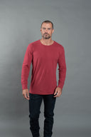 Men's Linen Blend Wide Cuff Long Sleeve Tee — Mika Jaymes (view 13)