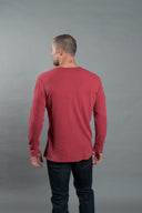 Men's Linen Blend Wide Cuff Long Sleeve Tee — Mika Jaymes (view 14)