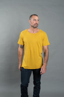 Men's Cotton Linen Patch Sleeve Tee — Mika Jaymes