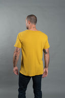 Men's Cotton Linen Patch Sleeve Tee — Mika Jaymes (view 2)