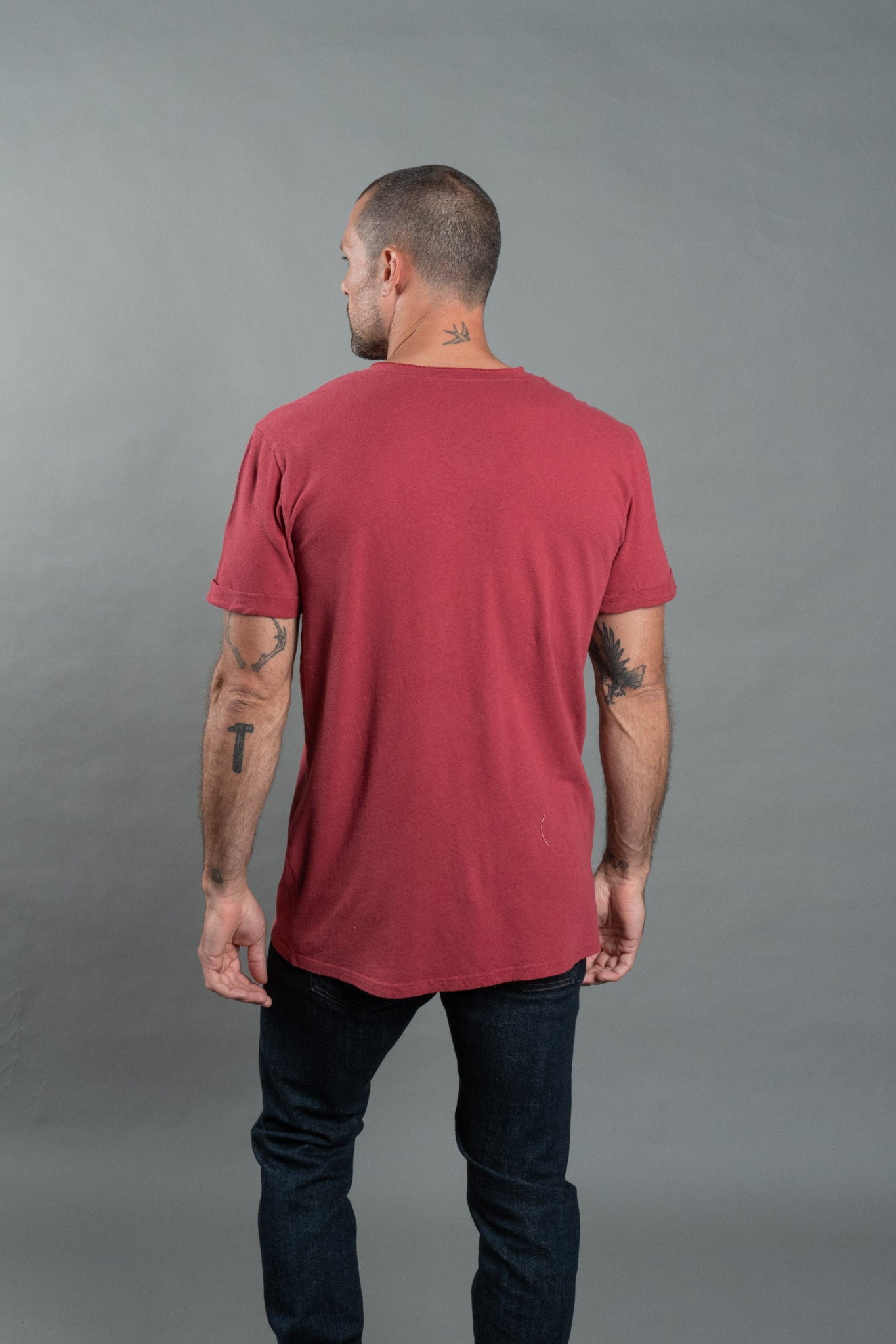 Men's Cotton Linen V-Neck Tee Shirt – Mika Jaymes