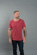 Men's Wallace Raw Neck Cotton Linen Crew Tee - view 26