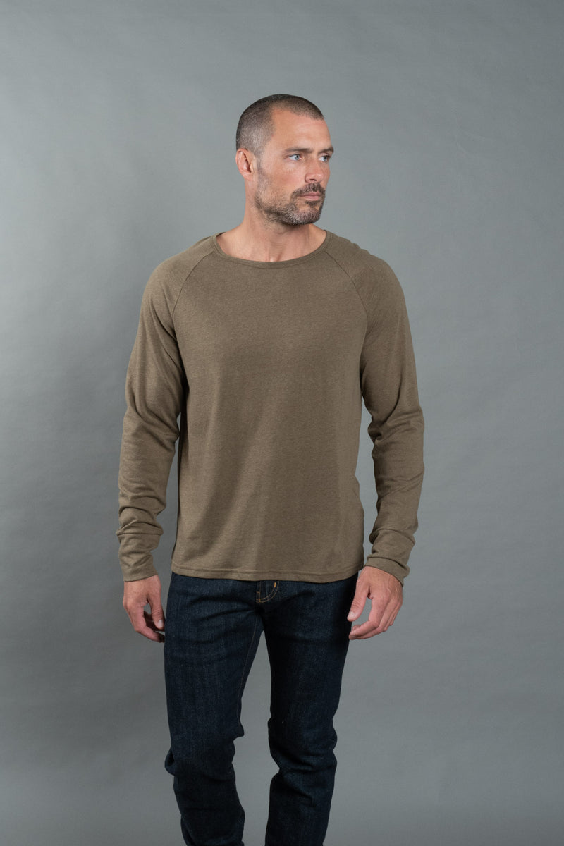 Men's Cameron Tri-Blend Long Sleeve Tee — Herb