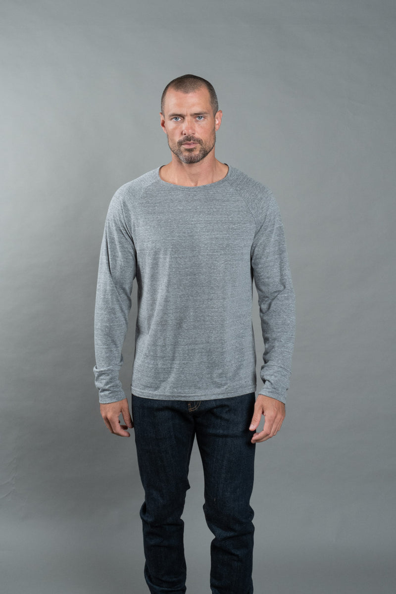 Men's Cameron Tri-Blend Long Sleeve Tee — Light Heather Grey