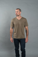 Men's Warren Wide Pocket Cotton Linen V-Neck Tee - view 23