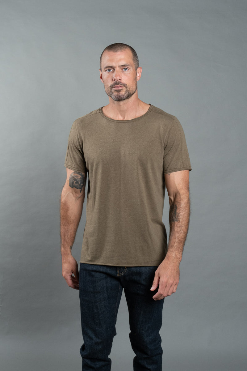 Men's Tri-Blend Patch Sleeve Tee — Herb