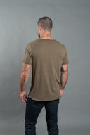 Men's Tri-Blend Patch Sleeve Tee — Mika Jaymes (view 8)