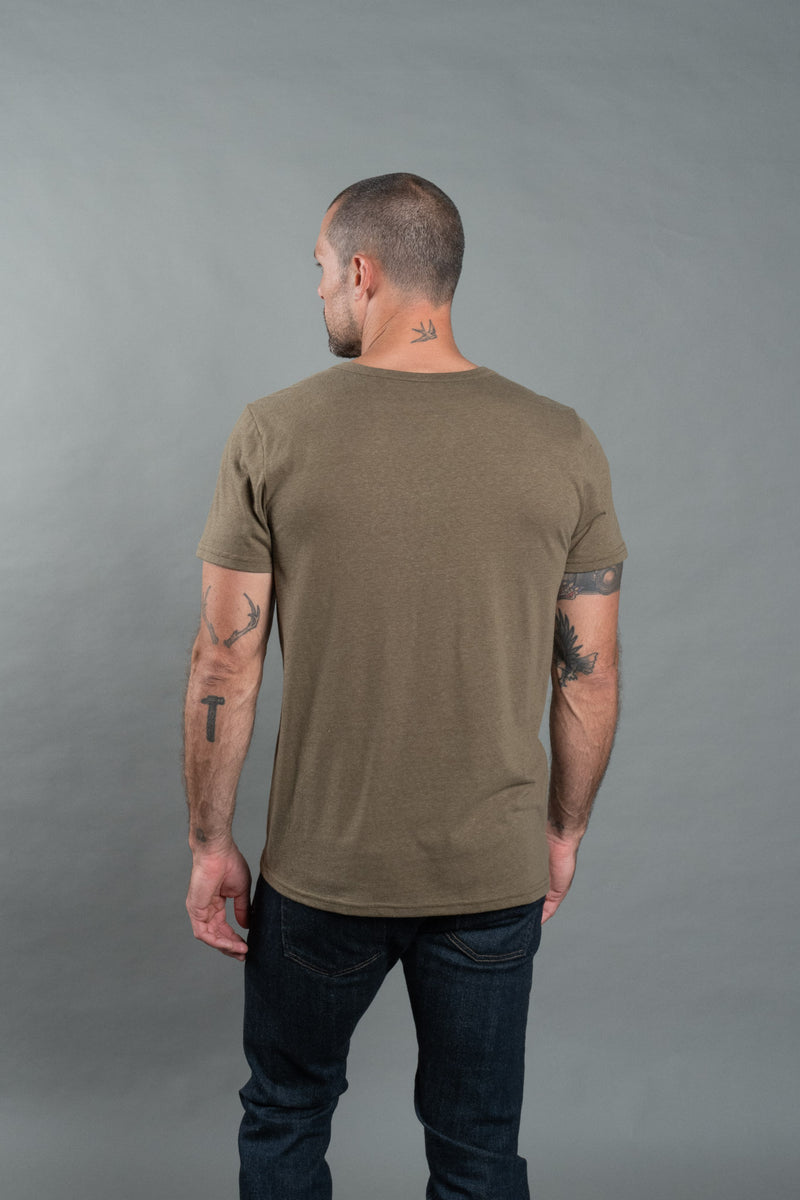 Men's Tri-Blend Cross V-Neck Tee