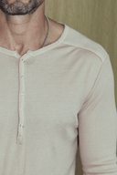 Men's Long Sleeve Henley in Dust Rose