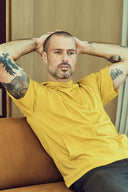 Men's Jersey Tee Kangaroo Pocket Hoodie — Mika Jaymes (view 8)