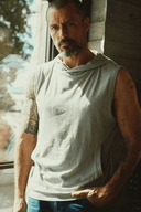 Men's Sleeveless Tri-Blend Hoodie