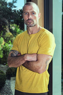 Men's Tri-Blend Patch Sleeve Tee — Mika Jaymes (view 10)