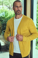 Men's Tri-Blend Cardigan Sweater — Mika Jaymes (view 10)