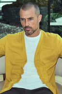Men's Tri-Blend Cardigan Sweater — Mika Jaymes (view 11)