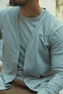 Men's Tri-Blend Cardigan Sweater — Mika Jaymes (view 13)