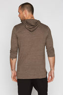 Men's 3/4 Sleeve Cowl Neck Visor Hoodie - view 18