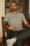 Men's Cotton Linen V-Neck Tee — Mika Jaymes (view 4)
