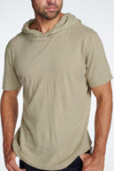 Men's Linen Blend Short Sleeve Hoodie - view 8
