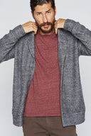Men's Soft Knit Melange Cardigan Sweater