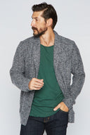 Men's Soft Knit Melange Cardigan Sweater