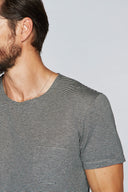 Men's Sailor Pocket Stripe Tee - Black / White Mini Stripe - view 2