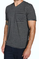 Men's Princeton Wide Pocket V-Neck Stripe Tee - view 8