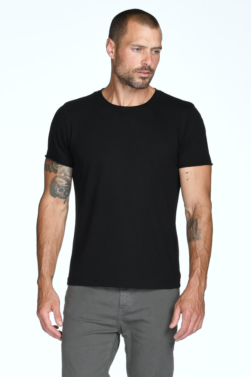Men's Brolin Raw Neck Crew Tee — Jet Black