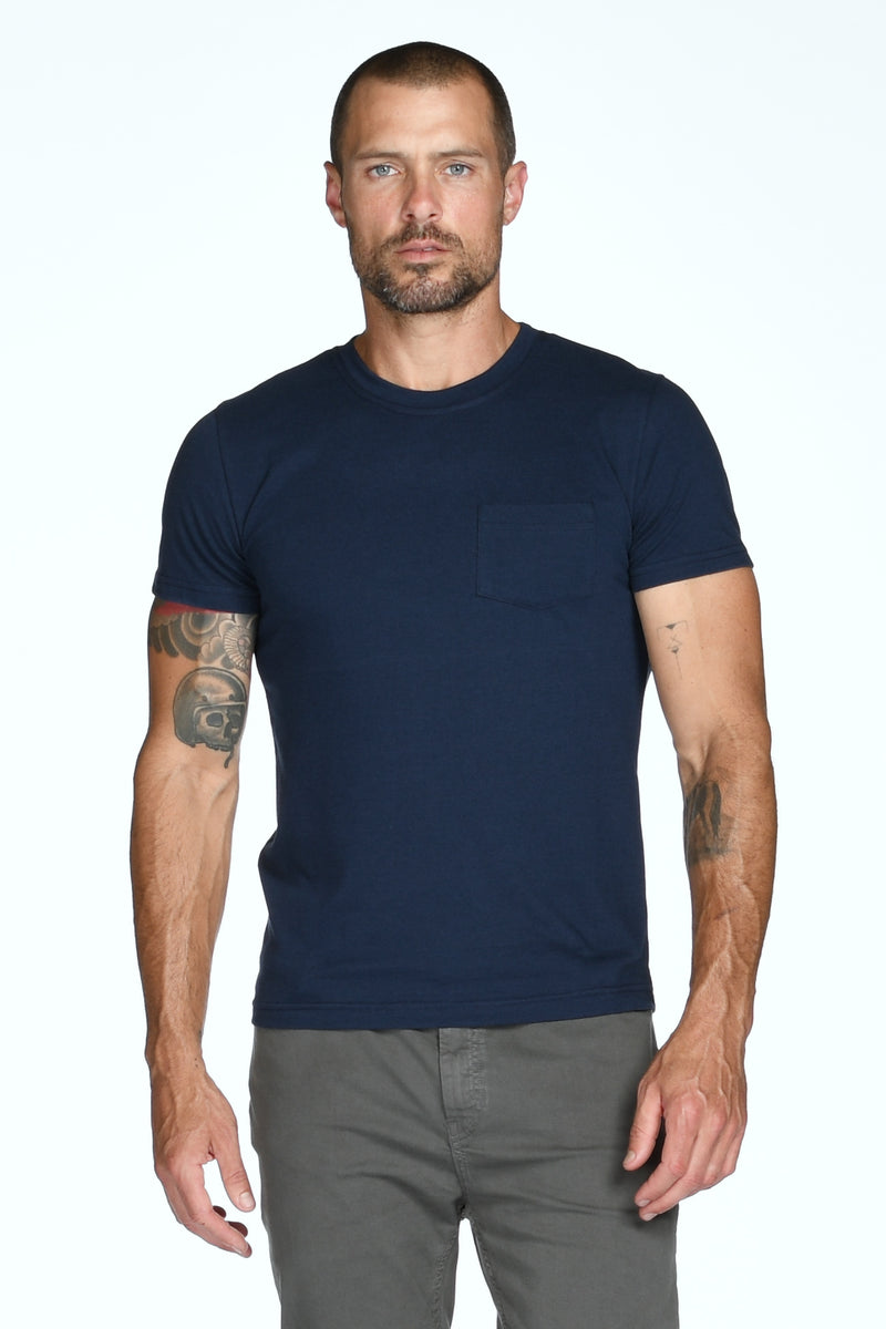 Men's Tri-Blend V-Pocket Tee — Navy