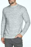 Men's Soft Knit Melange Wide Neck Pullover Sweater - view 14