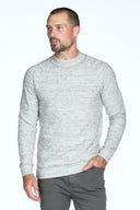Men's Soft Knit Melange Wide Neck Pullover Sweater - view 15