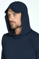Men's 3/4 Sleeve Cowl Neck Visor Hoodie - view 29