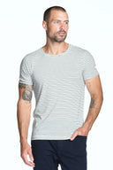Men's Brolin Raw Neck Crew Stripe Tee - view 7