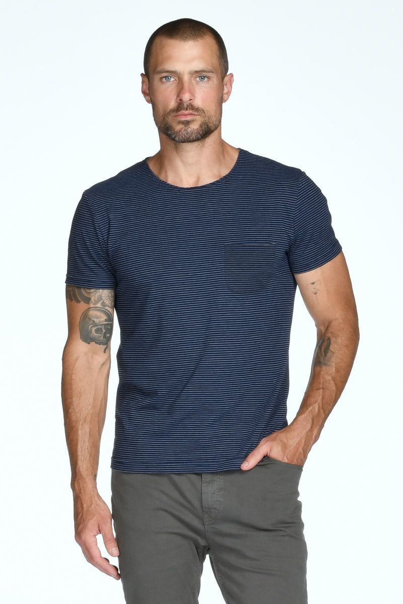 Men's Sailor Pocket Stripe Tee — Navy/White