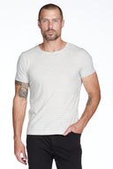 Men's Brolin Raw Neck Crew Stripe Tee - view 20