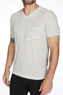 Men's Princeton Wide Pocket V-Neck Stripe Tee - view 21