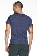Men's Relaxed Contrast Crew Neck Stripe Tee - view 6