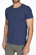 Men's Raw Edge Patch Sleeve Stripe Tee - view 3