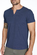 Men's Cross V-Neck Stripe Tee - view 17
